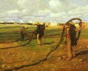 Pescadores Recgiendo Las Redes - 华金·索罗利亚·巴斯蒂达